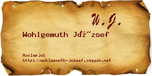 Wohlgemuth József névjegykártya