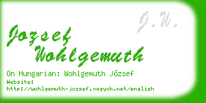 jozsef wohlgemuth business card