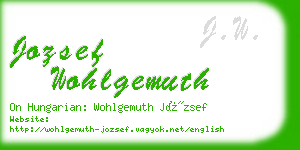 jozsef wohlgemuth business card